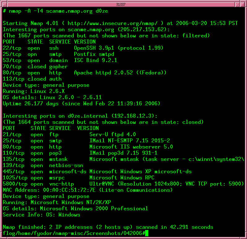 nmap on mac