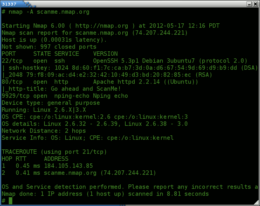 Nmap карта сети