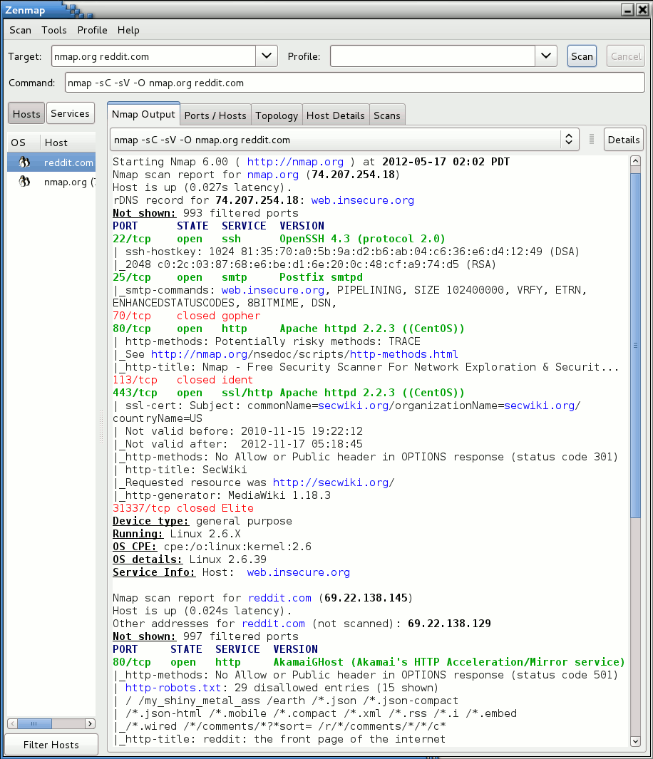 nmap port discovery scan