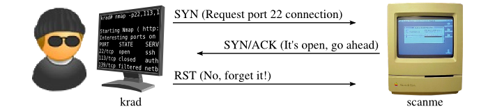 SYN scan of open port 22
