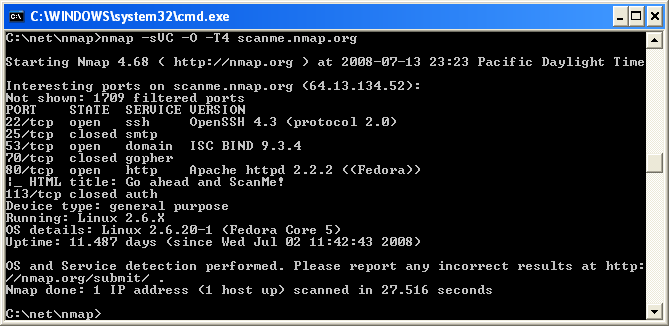 Windows | Nmap Network Scanning