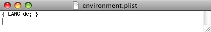 Setting the LANG environment variable on Mac OS X