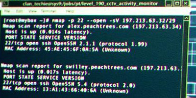 Close-up of Nmap output showing version detection of OpenSSH