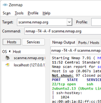 Zenmap 7.91 on Windows 11