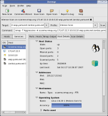 Zenmap screenshot showing Host Details tab